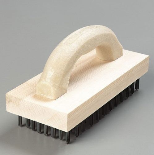 Butcher, Block Brush Flat, Steel Metal, Bristle W/ Handle 9" X 4" ( New )