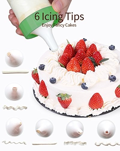 Cookie Press Maker Machine - Icing Gun Kit with 16 Discs & 6 Tips for DIY Baking