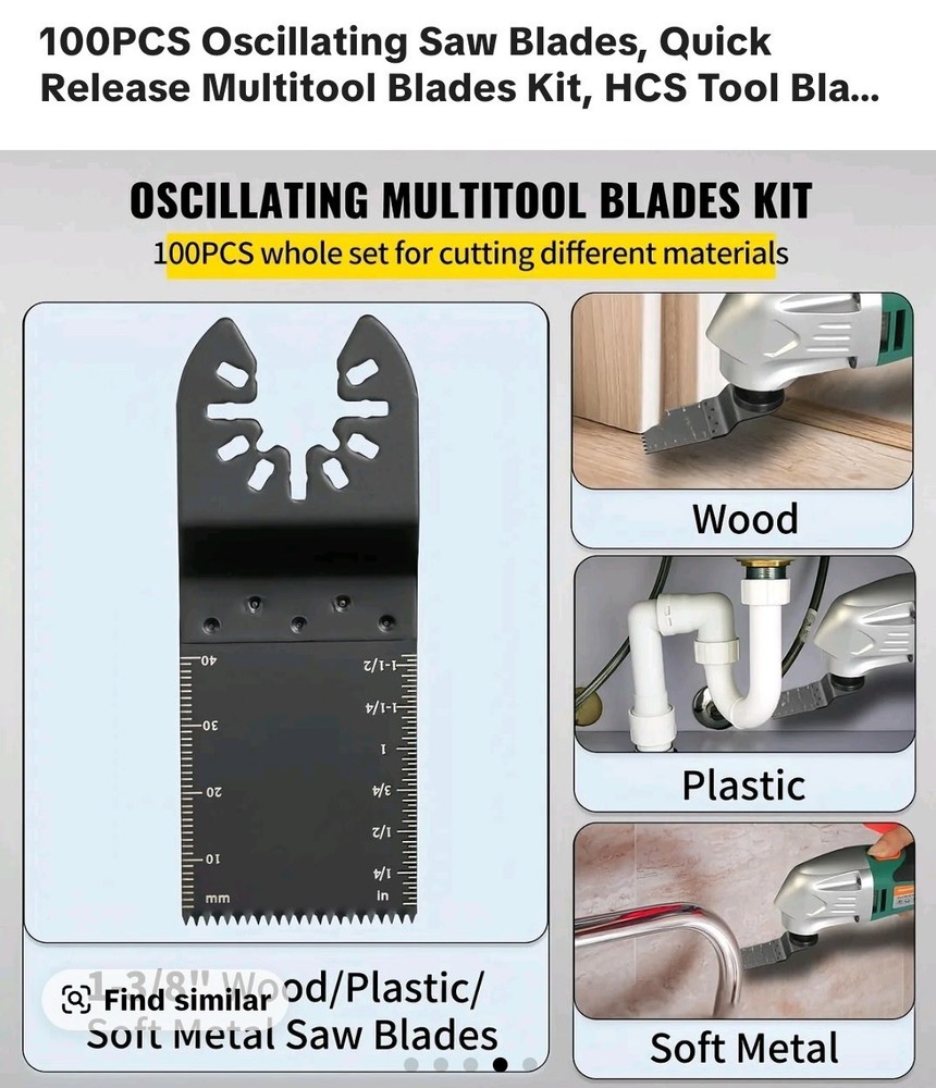 100 PCS oscillating saw blades