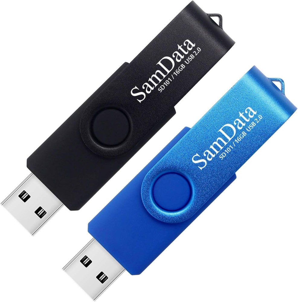 Versatile 16GB USB Flash Drive 2 Pack - Fast Transfer & Stylish Design