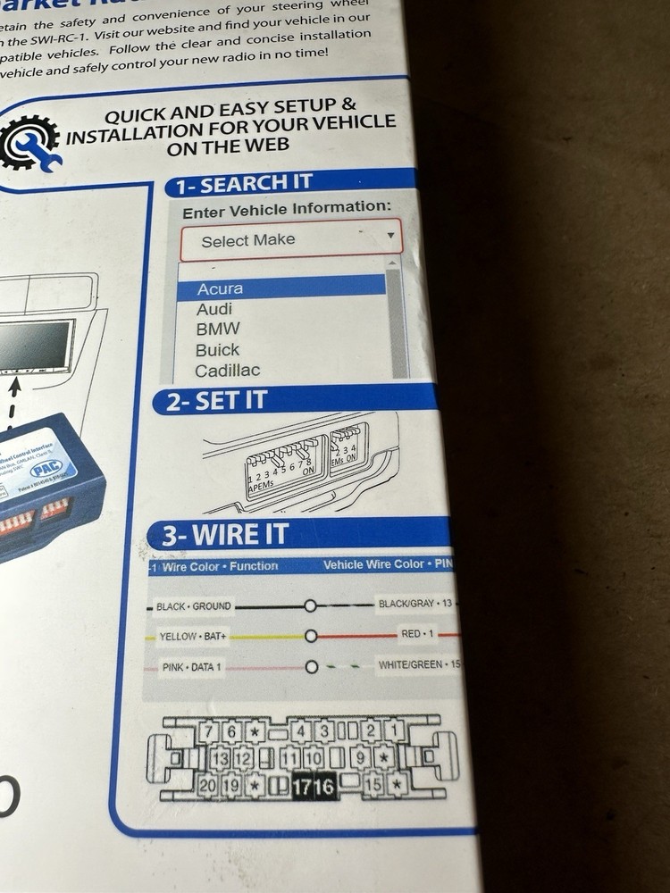 PAC SWI-RC1 Steering Wheel Control Interface
