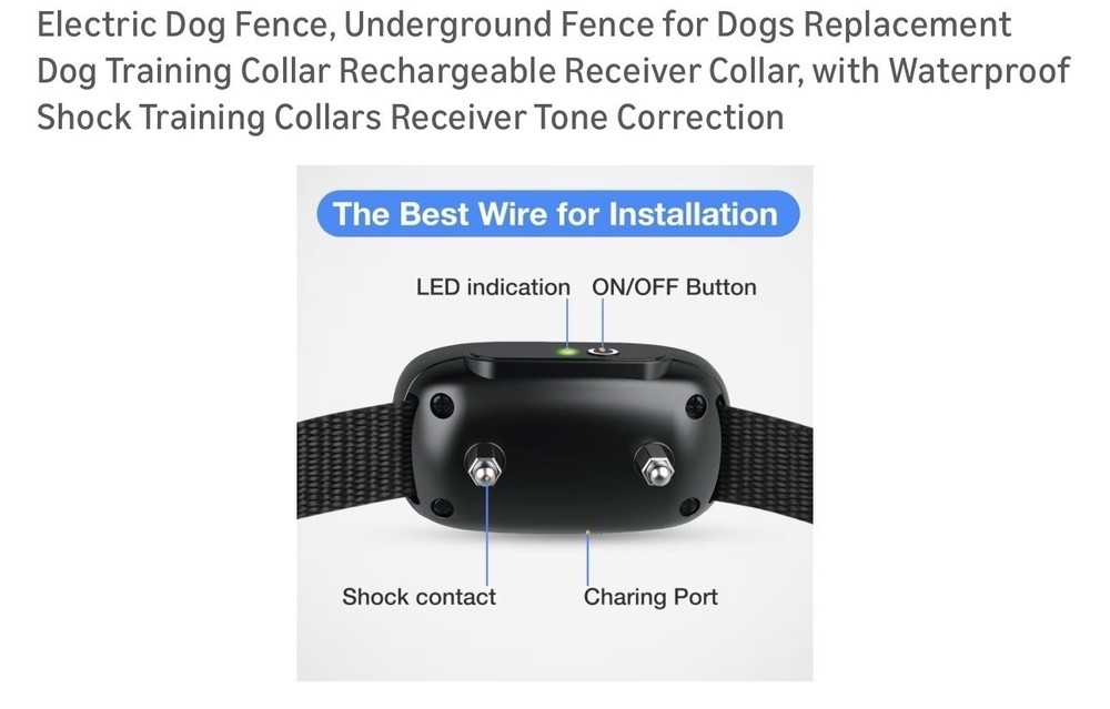 Underground Electric Dog Fence Replacement Receiver Collar