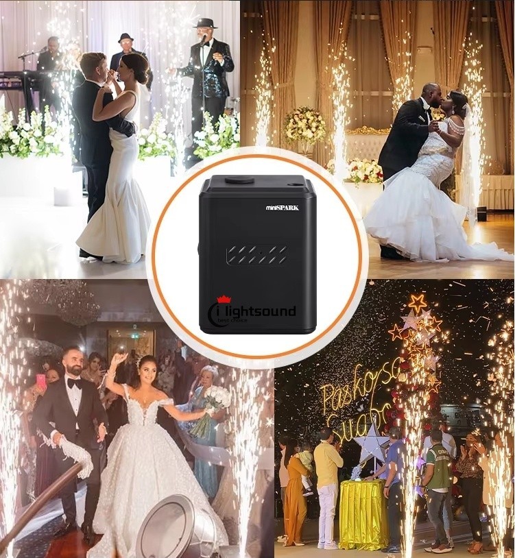 fast ship Mini Cold Spark Machine 350W Stage Spark Effect w/ Remotes
