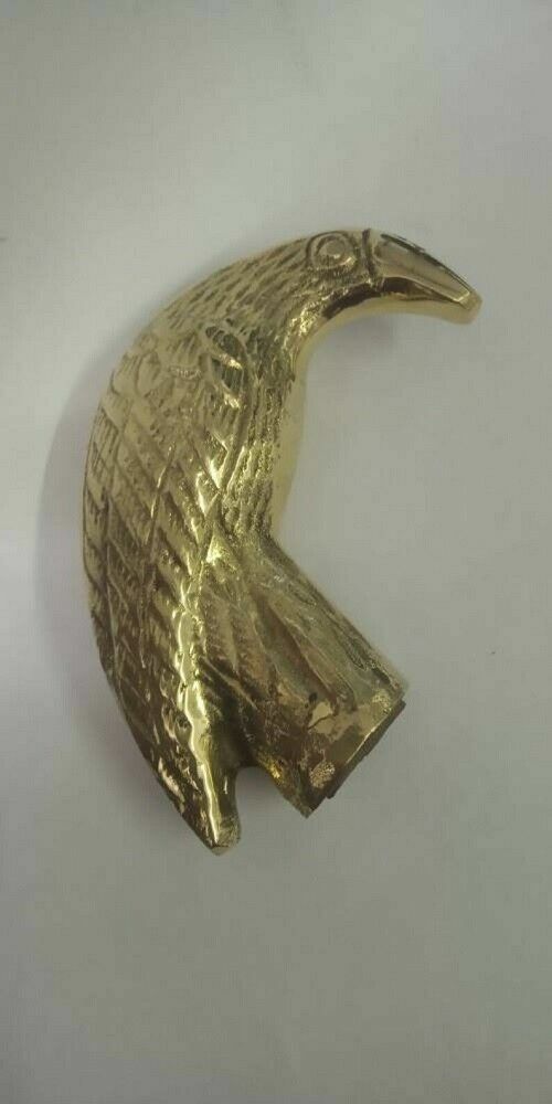 Solid Brass Sitting eagle shape handle for walking stick handle styles Gift item