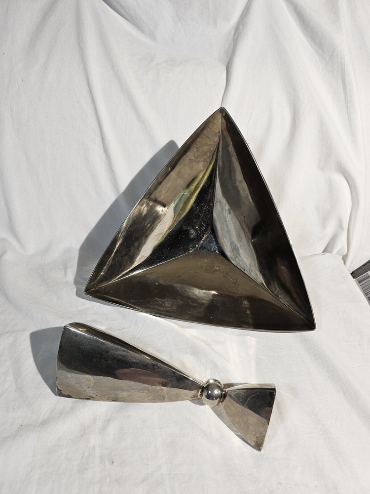 Namford Silverplated Triangular Bowl & Wine Cup Brass Collectible 🔥