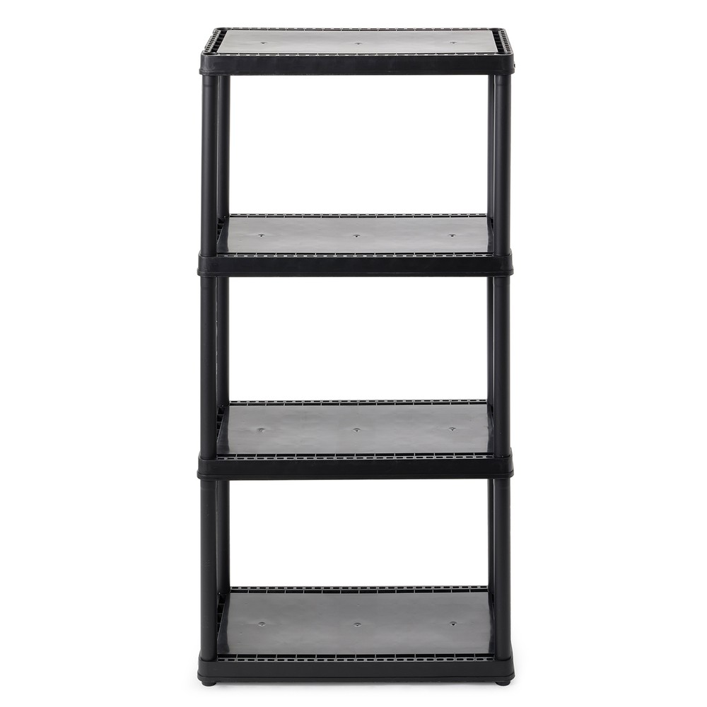 Gracious Living 4-Shelf Fixed Height Solid Organizing Storage Unit, (2 Pack)
