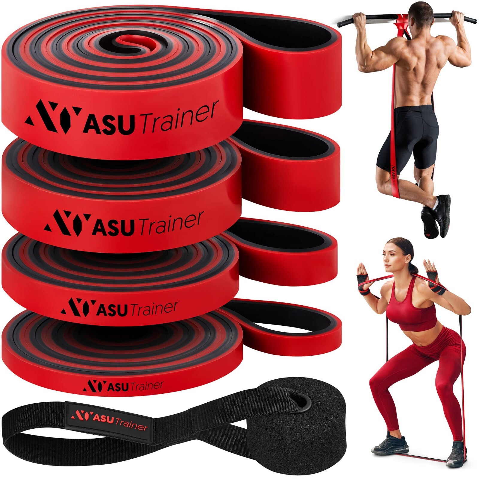 Set of 4 Pull Up Assistance Bands, Resistance Bands for Working Out, Exercise