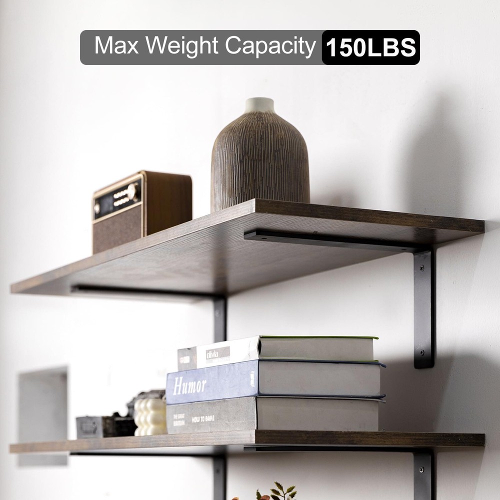Heavy Duty Shelf Brackets 10 Inch 6 Pack Rustic L Floating Shelf Brackets Wal...