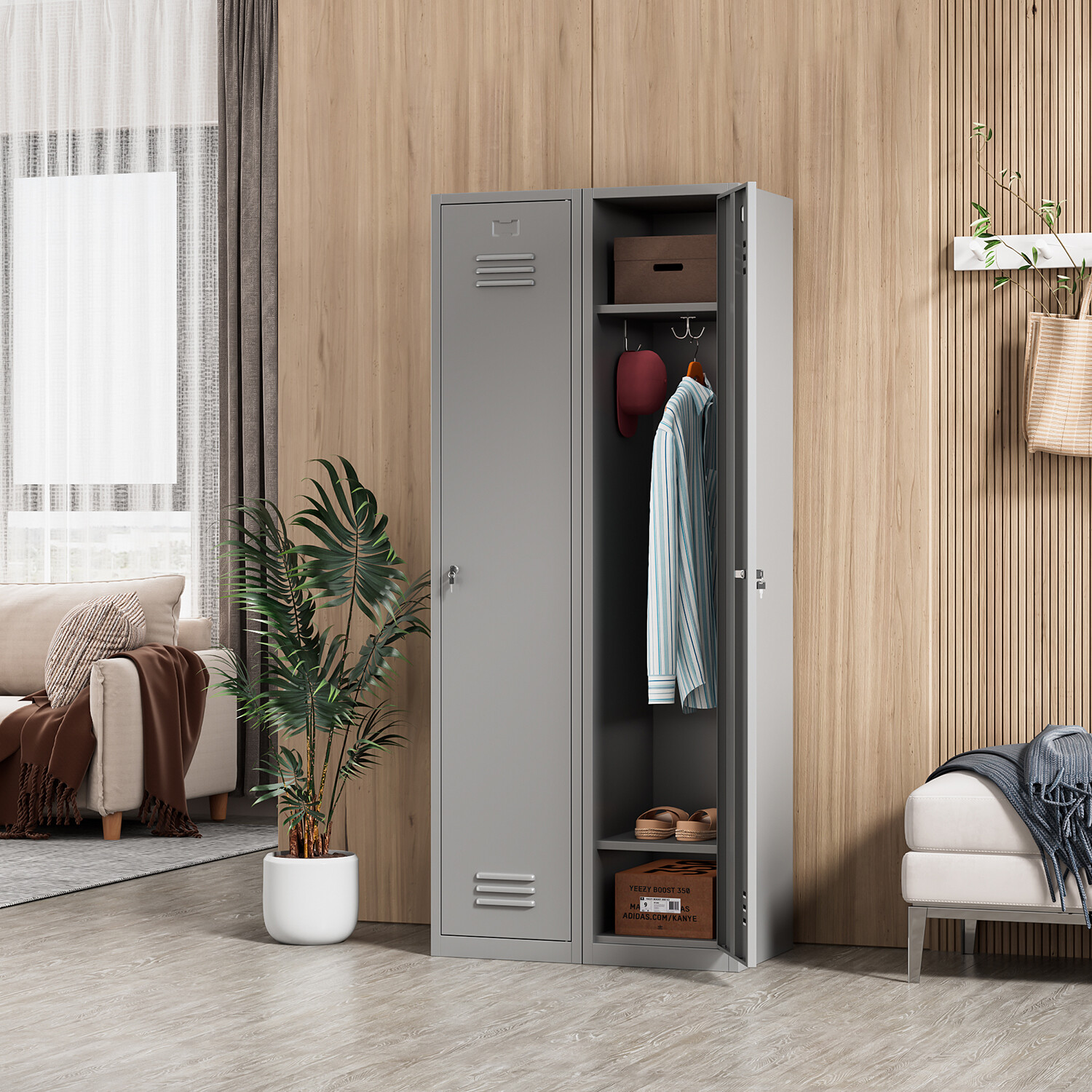 Metal Employee Lockers Metal Storage Cabinet for Home Bedroom School Office GYM