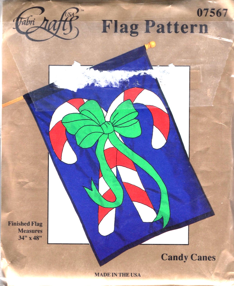 CANDY CANES Flag FabriCraft Sewing Pattern 07567