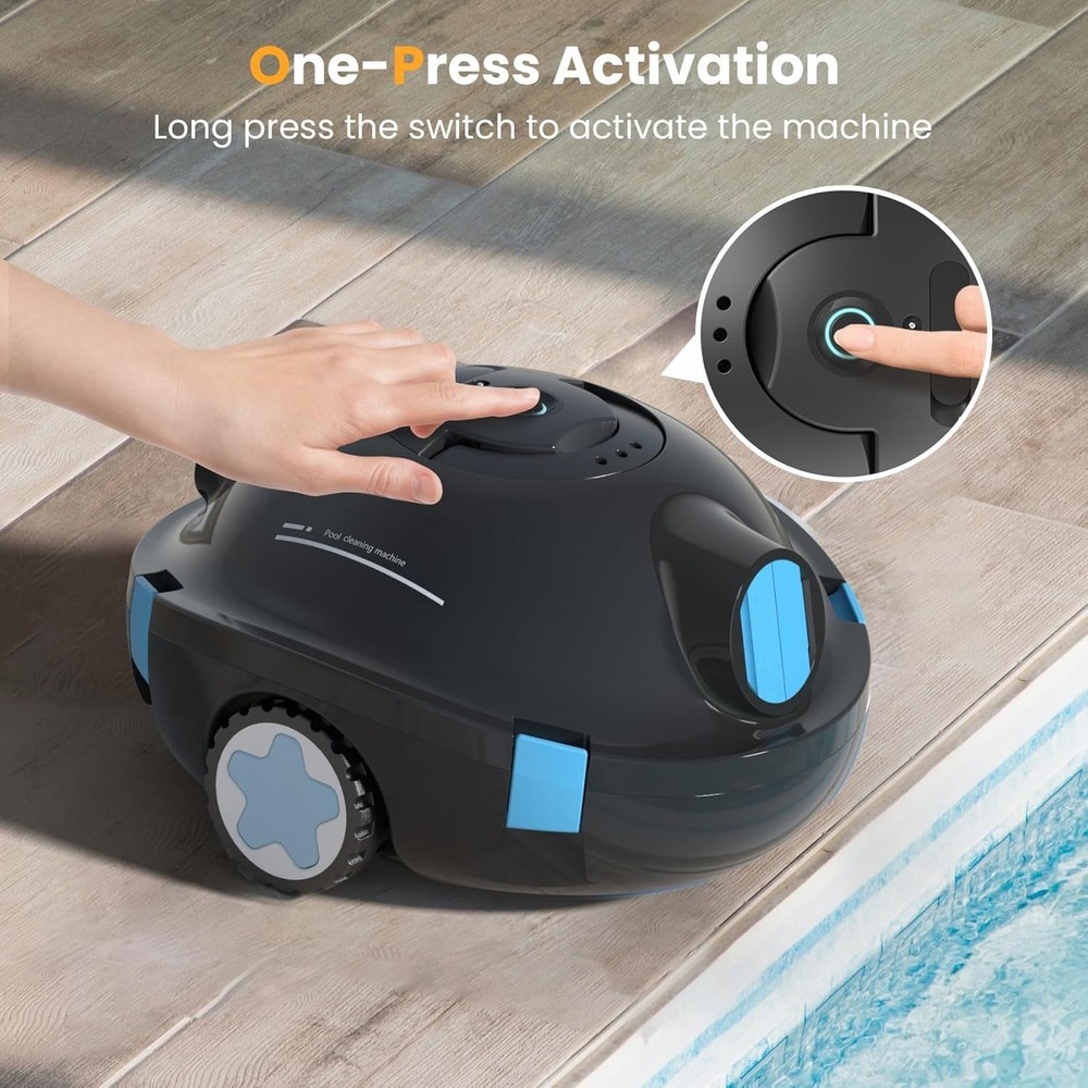 Y10 Cordless Robotic Pool Cleaner 90 Min Runtime Powerful Suction Lightweight