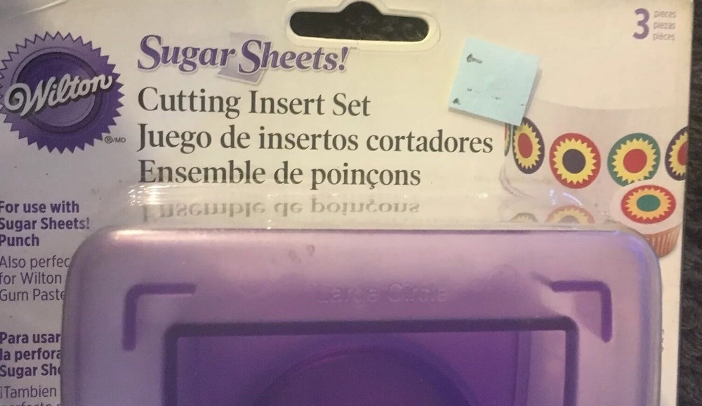 Wilton Sugar Sheet Cutting 3 Pc Insert Set Layered Circles ~Cake Decorating ~New