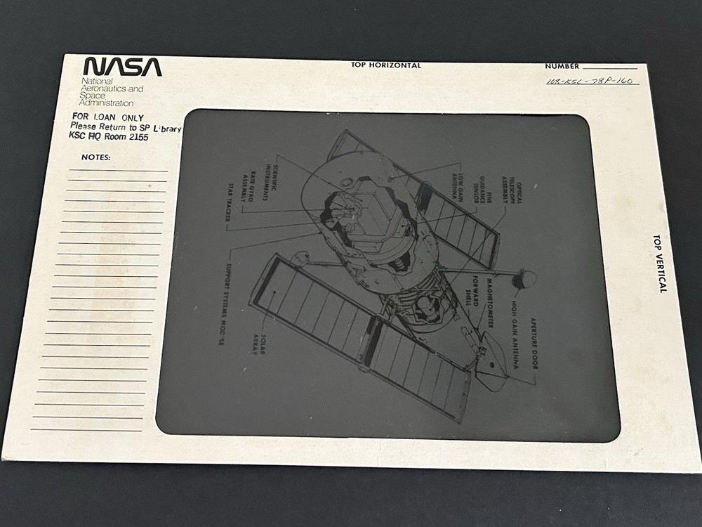 1978 NASA KSC Shuttle Space Telescope Satellite Presentation Transparency-160