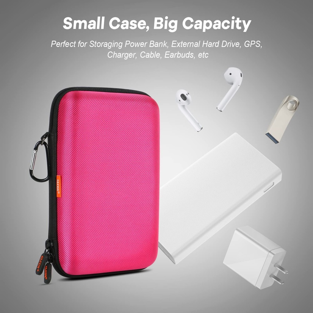 Electronics Tech Organizer Portable Travel Case - Hard Shell Protective Carry...