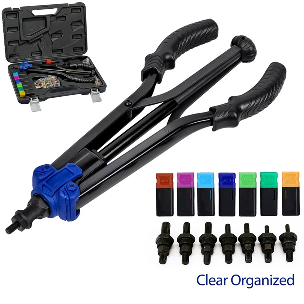 WORKPRO 15" Rivnut Tool Kit 79PC Metric & SAE Mandrels Hand Nutsert Rivet Set