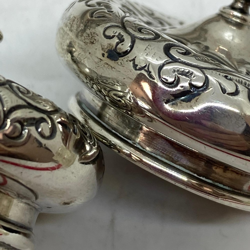 Sterling Silver Crystal Double Ink Stand Theodore B. Starr