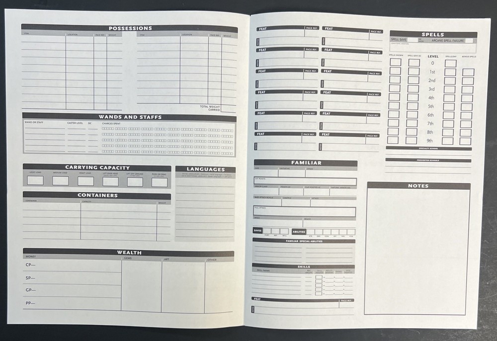 2004 Dungeons And Dragons Folder And Character Sheets. Folder Has Some Flaws