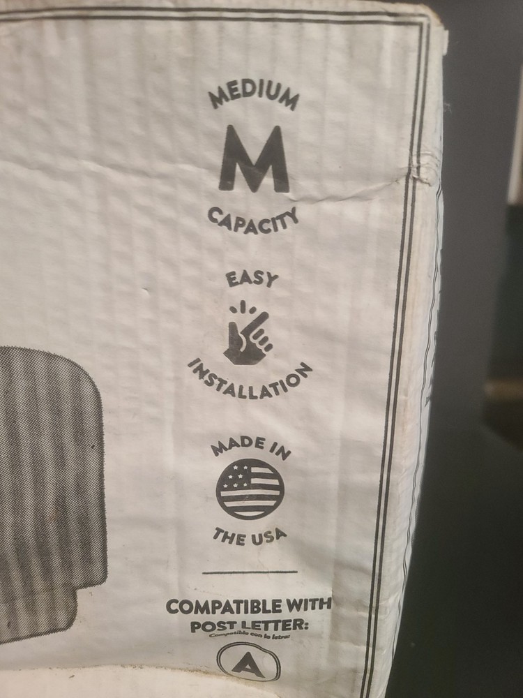 NEW Architectural Mailboxes Parsons White Medium Plastic Post Mount Mailbox