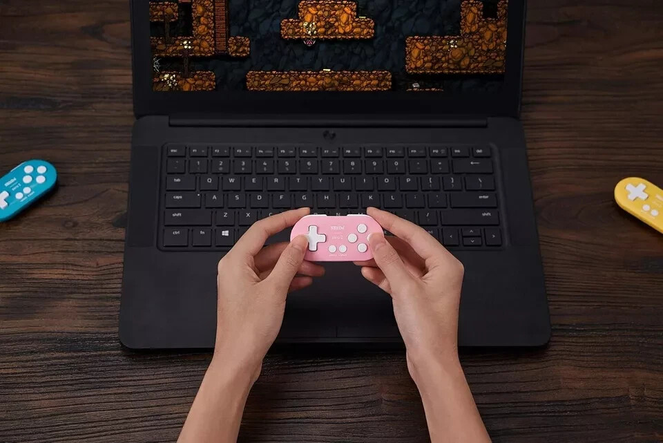 8BitDo Zero 2 Bluetooth Gamepad for Switch, PC, and Android (Pink)