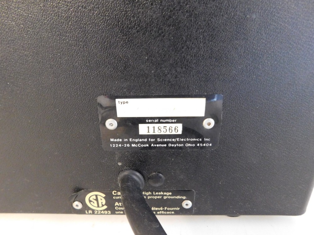 SCIENCE ELECTRONICS INC POLYTHERM WATER BATH TYPE PY1 (QF35)