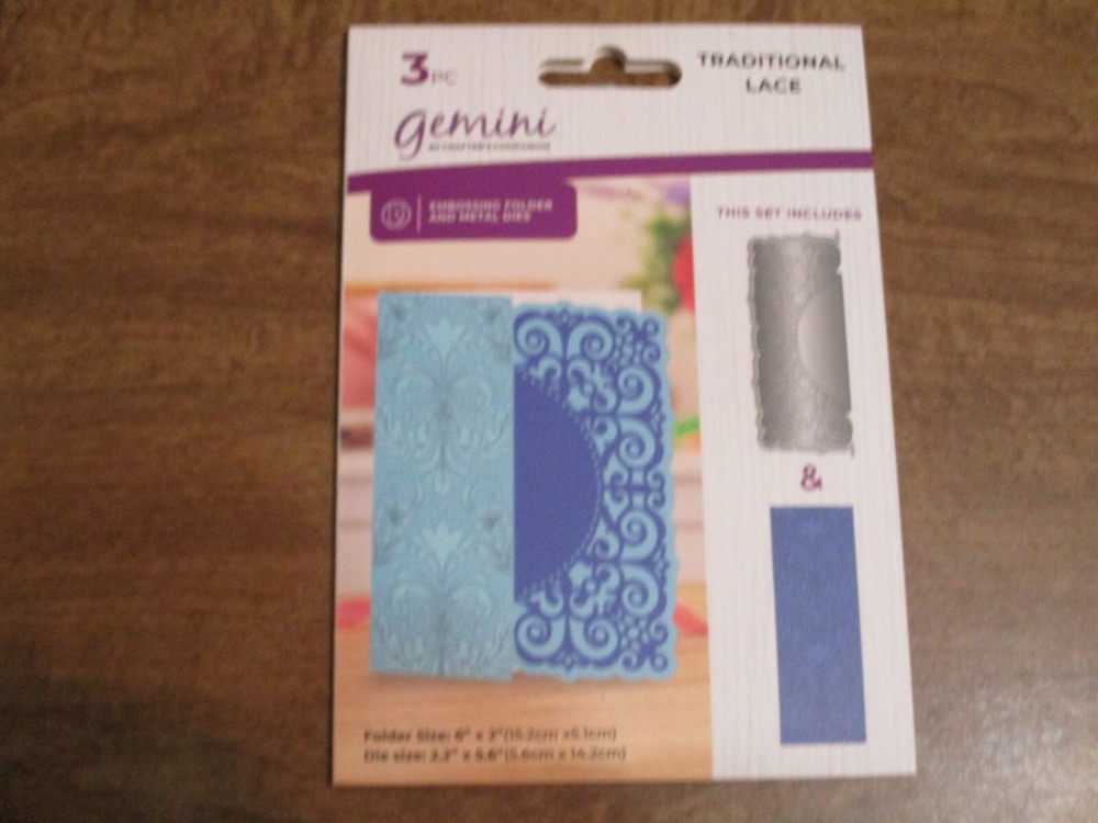 GEMINI EMBOSSING FOLDER AND DIES TRADITIAL LACE