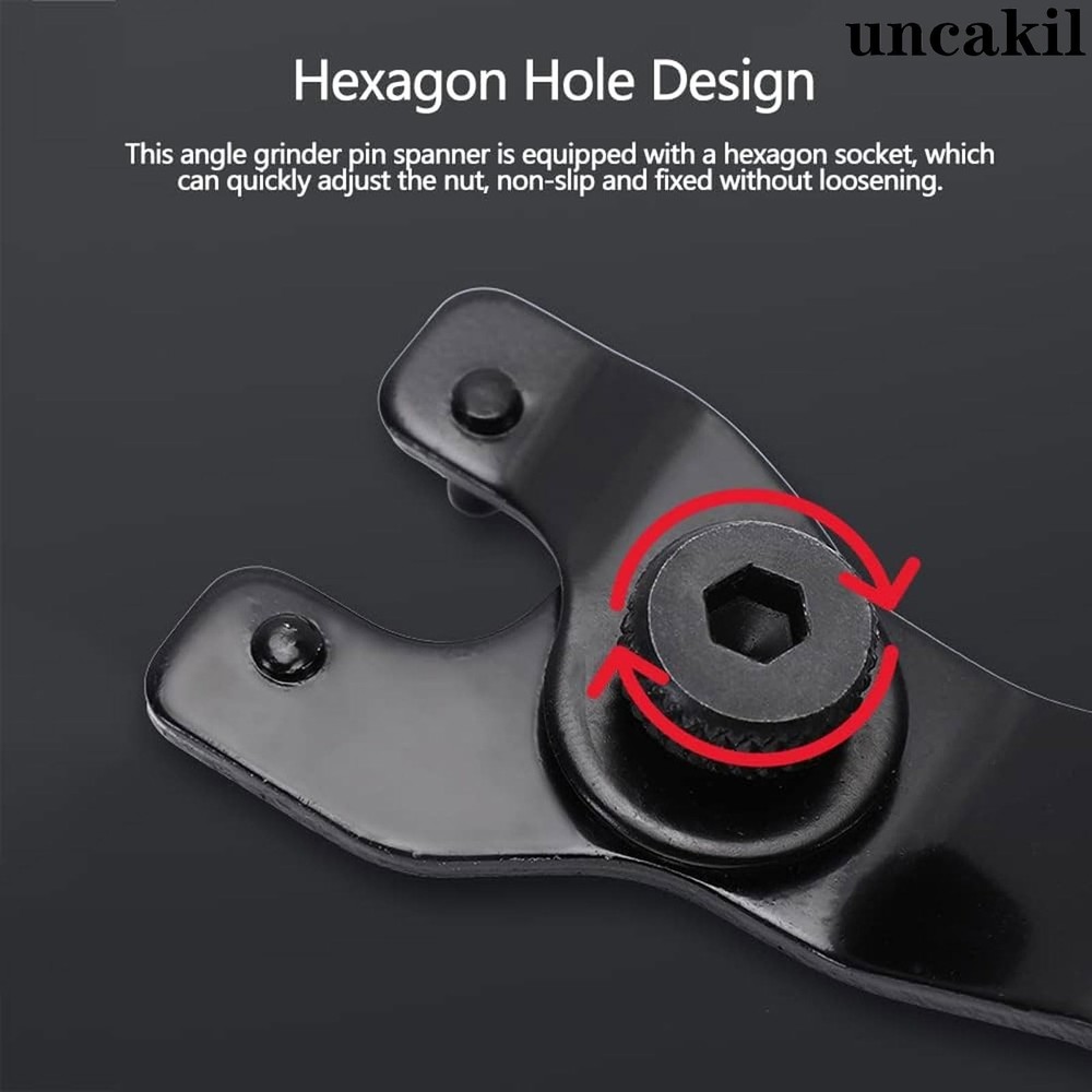 uncakil Universal Adjustable Angle Grinder Wrench for 4-9” Grinders (Blue)