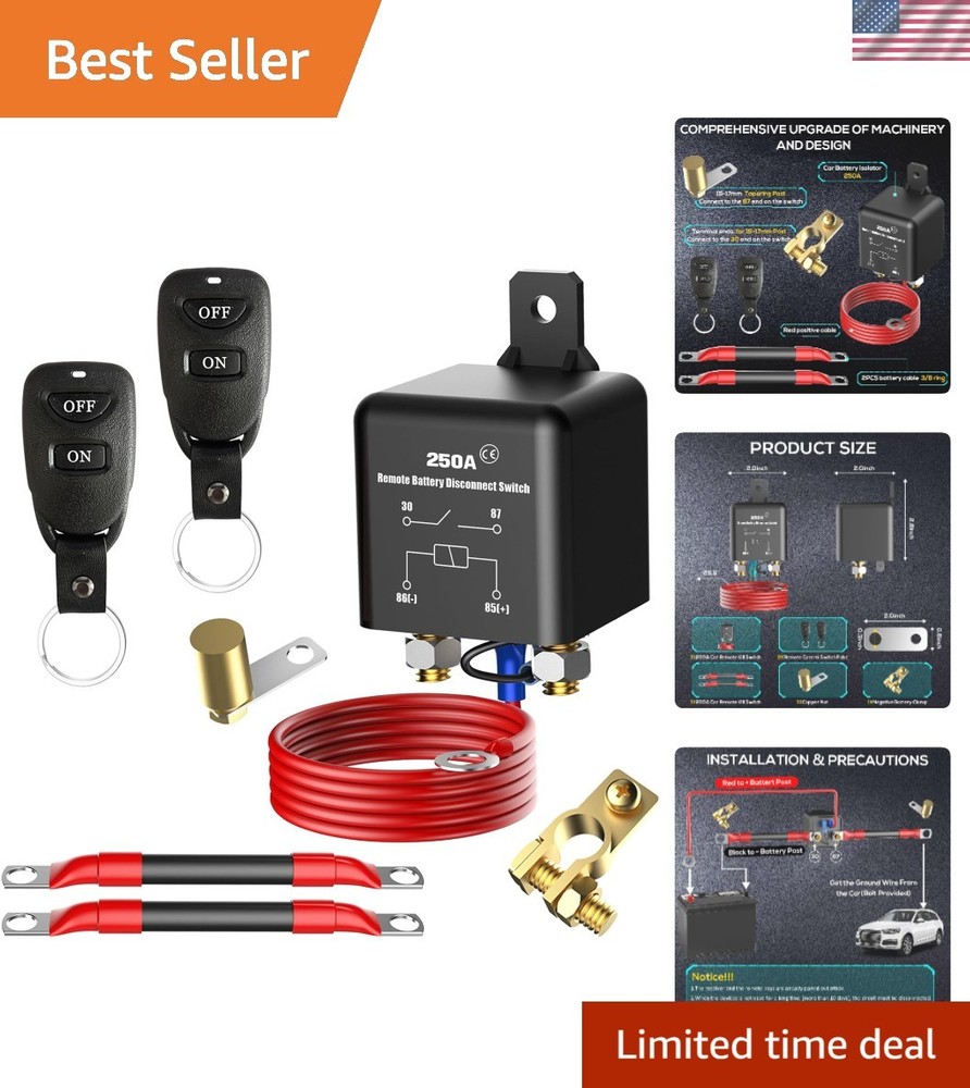 Ultimate 12V Battery Disconnect Switch - Easy Installation & Theft Prevention