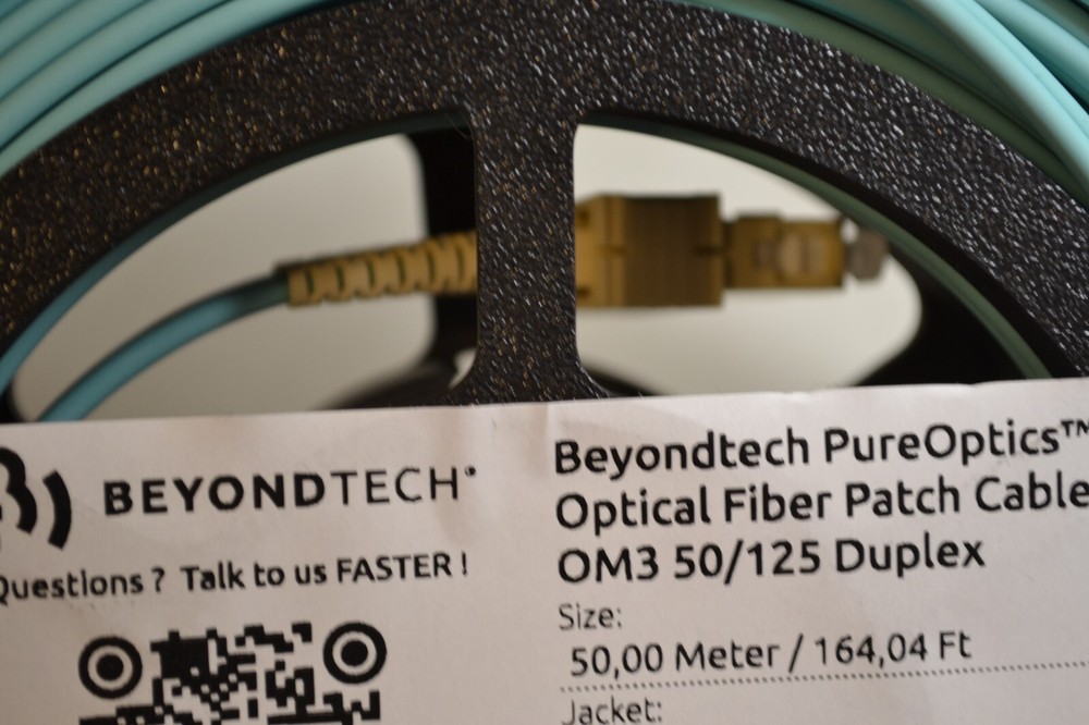 Beyondtech PureOptics Optical Fiber Patch Cable OM3 50/125 Duplex