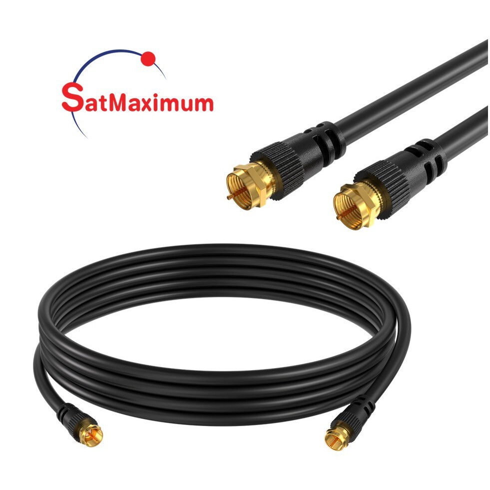RG6 DUAL Shield Coax Cable Black TV Antenna Satellite 3ft-100ft Multi-Pack Lot