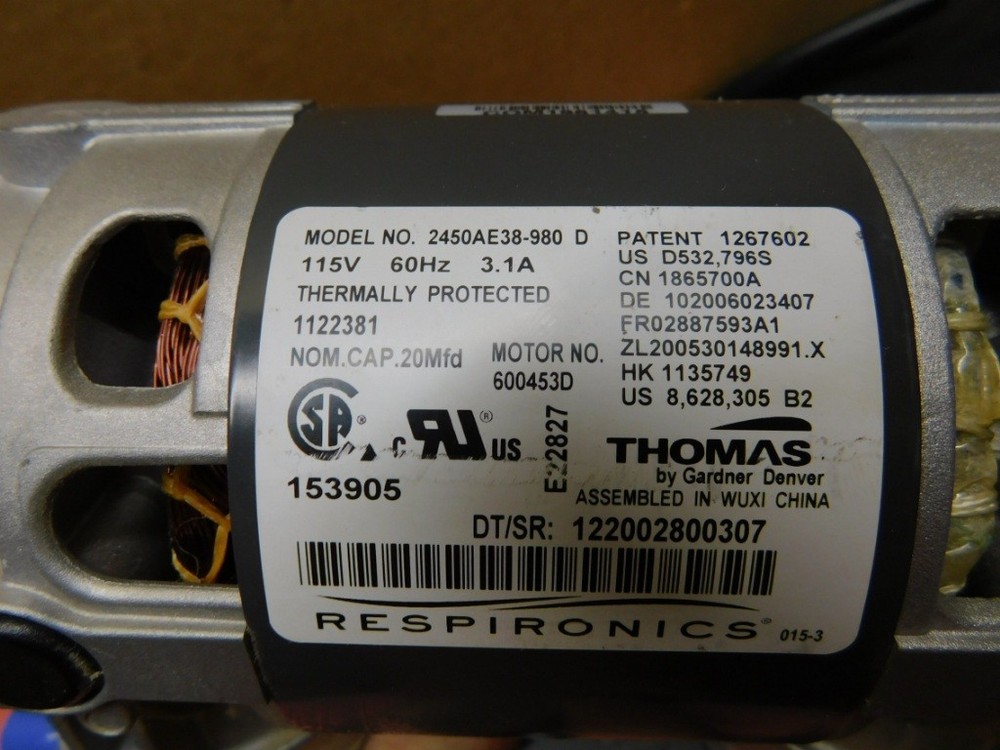 THOMAS Respironics Vacuum Pump // Compressor == 2450AE38-980