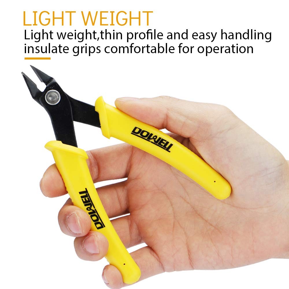 DOWELL Micro Cutter Flush Electronics Soft Wire Cutters Professional...
