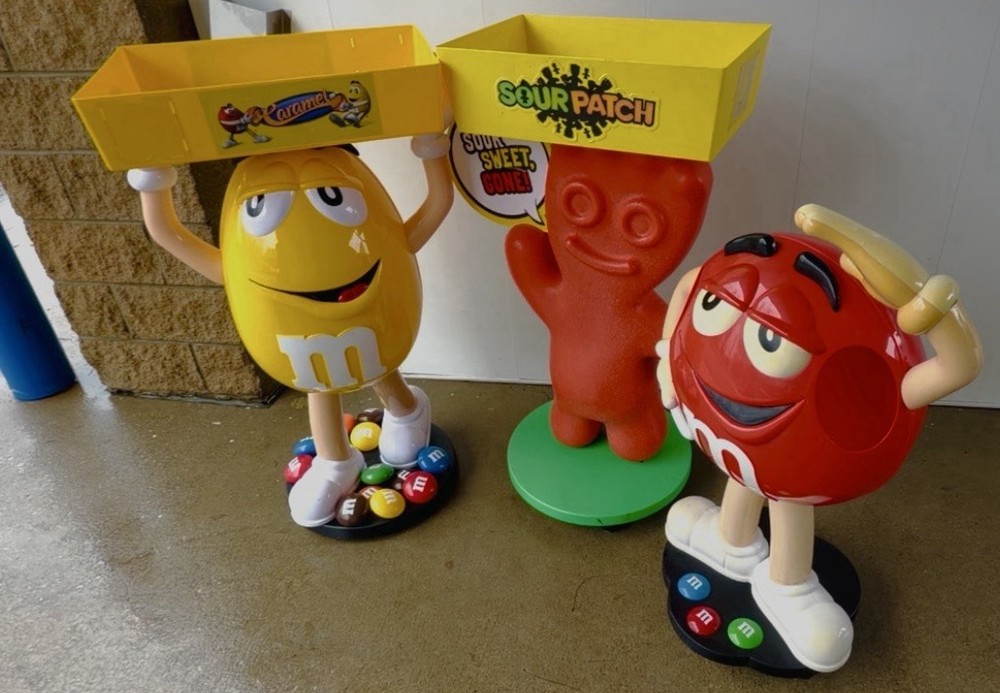 Sour Patch Kids Candy Store Display With Storage Tray Caster Wheels