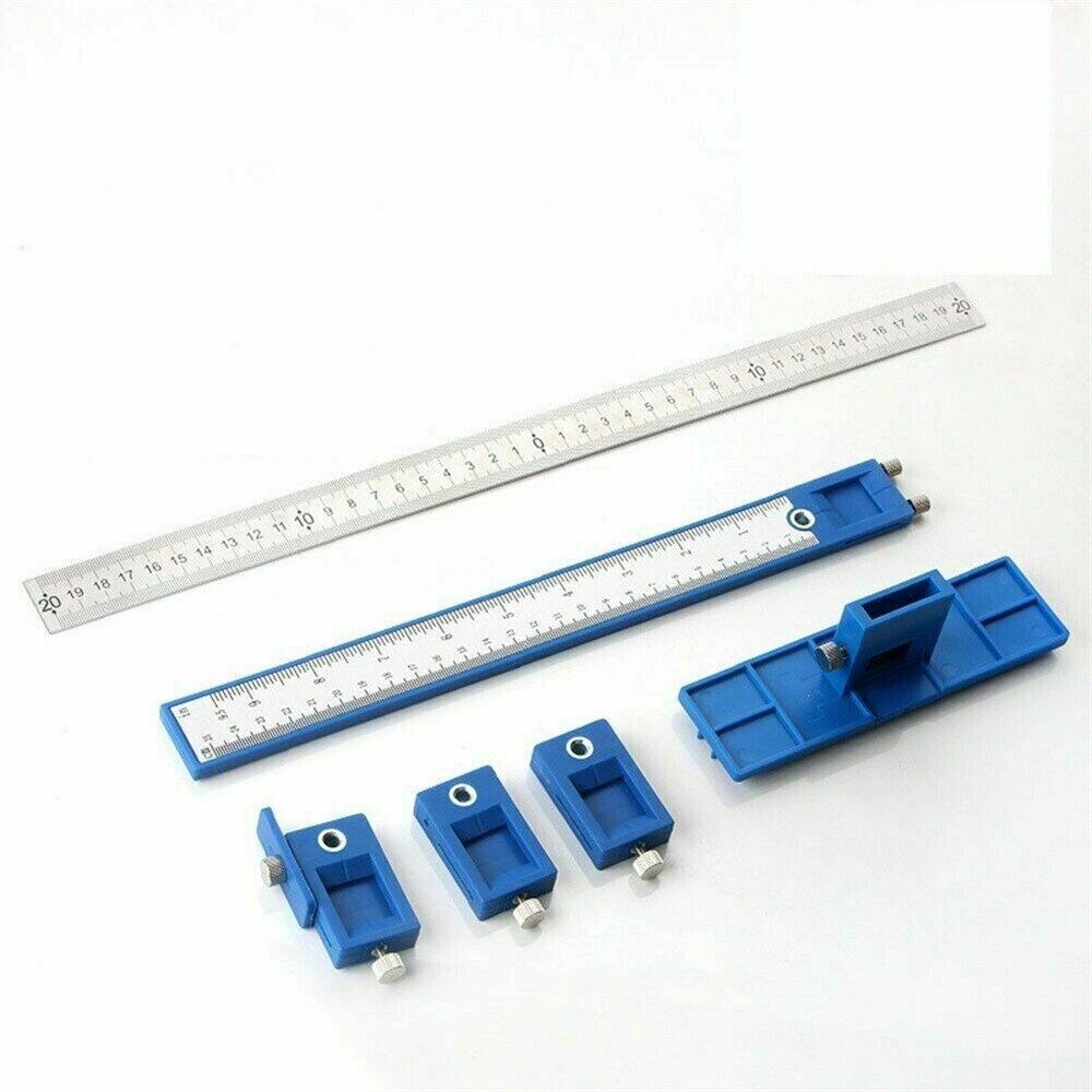 Cabinet Hardware Jig Adjustable Punch Locator Handle Template Tools Drill Guide