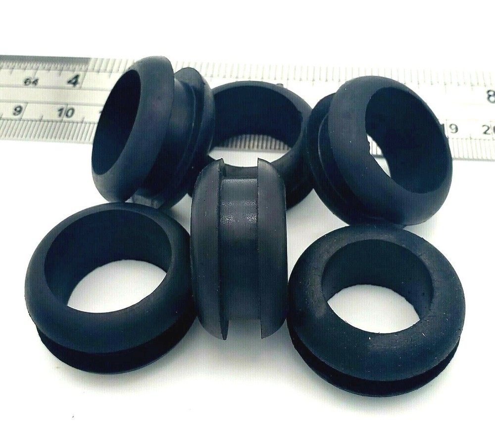 Rubber Cable Grommets for 1" Panel Hole with 3/4” ID for 3/16" Thick Panel