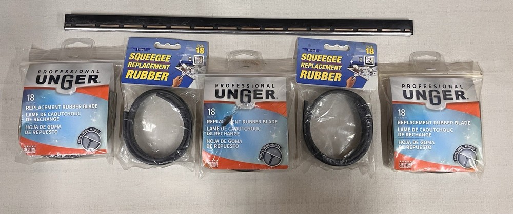 Unger 14" & 18” Window Scrubber and Squeegee with Replacement Blades