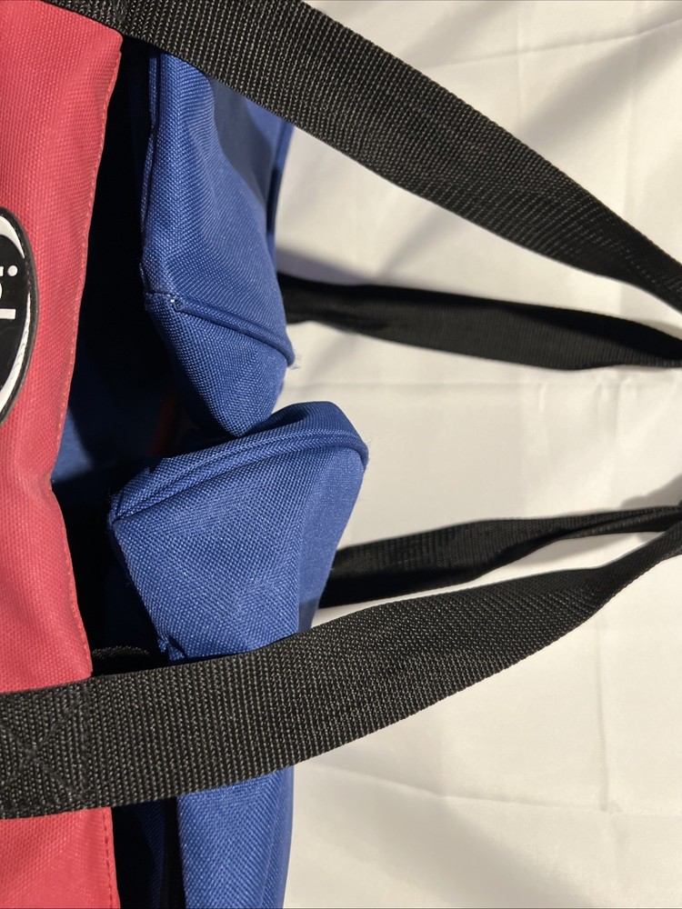 Igloo Blue Red Foldable Large Duffel Bag Cooler Adjustable Straps Nylon 19”x12”