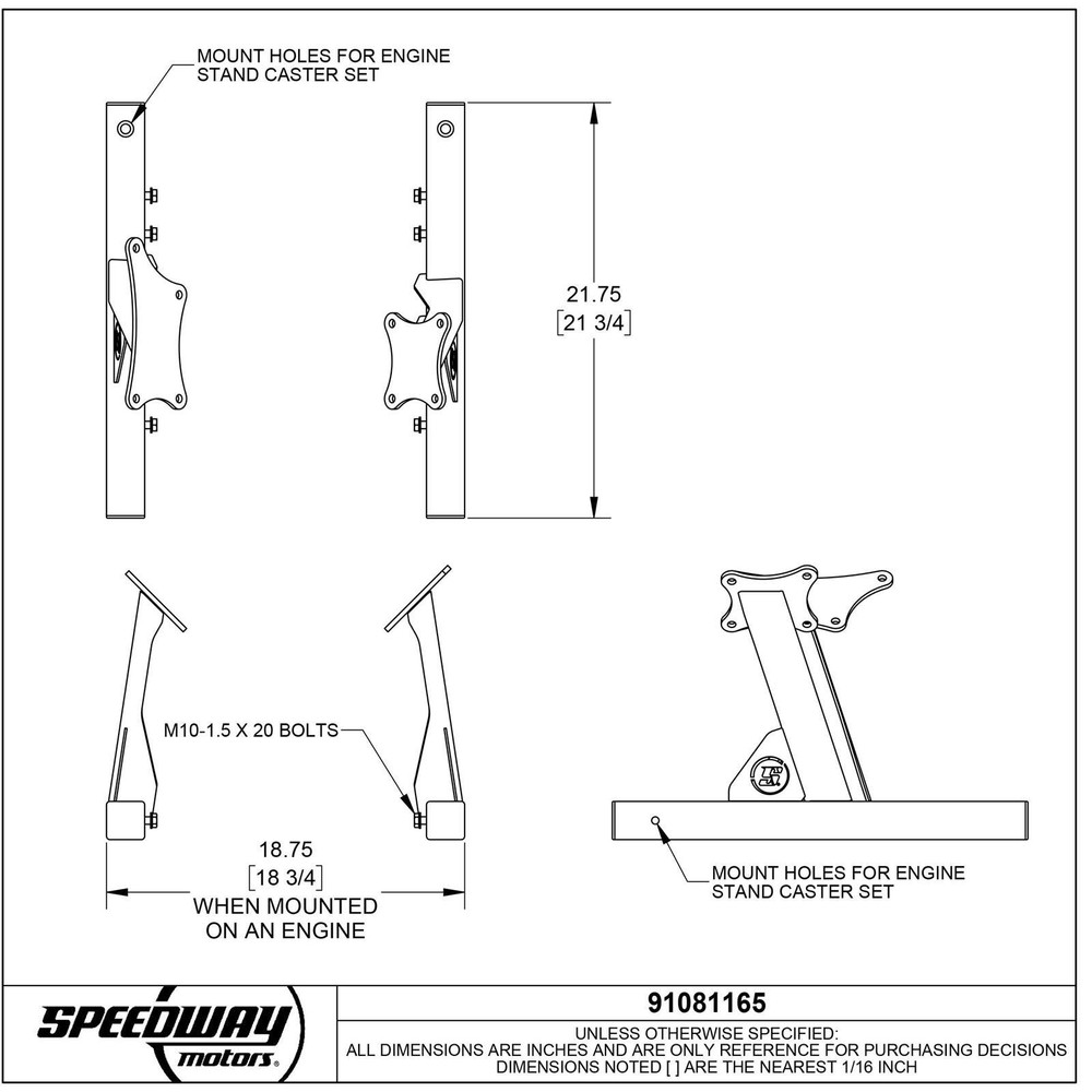 Fits Ford Coyote Rolling Engine Storage Stand