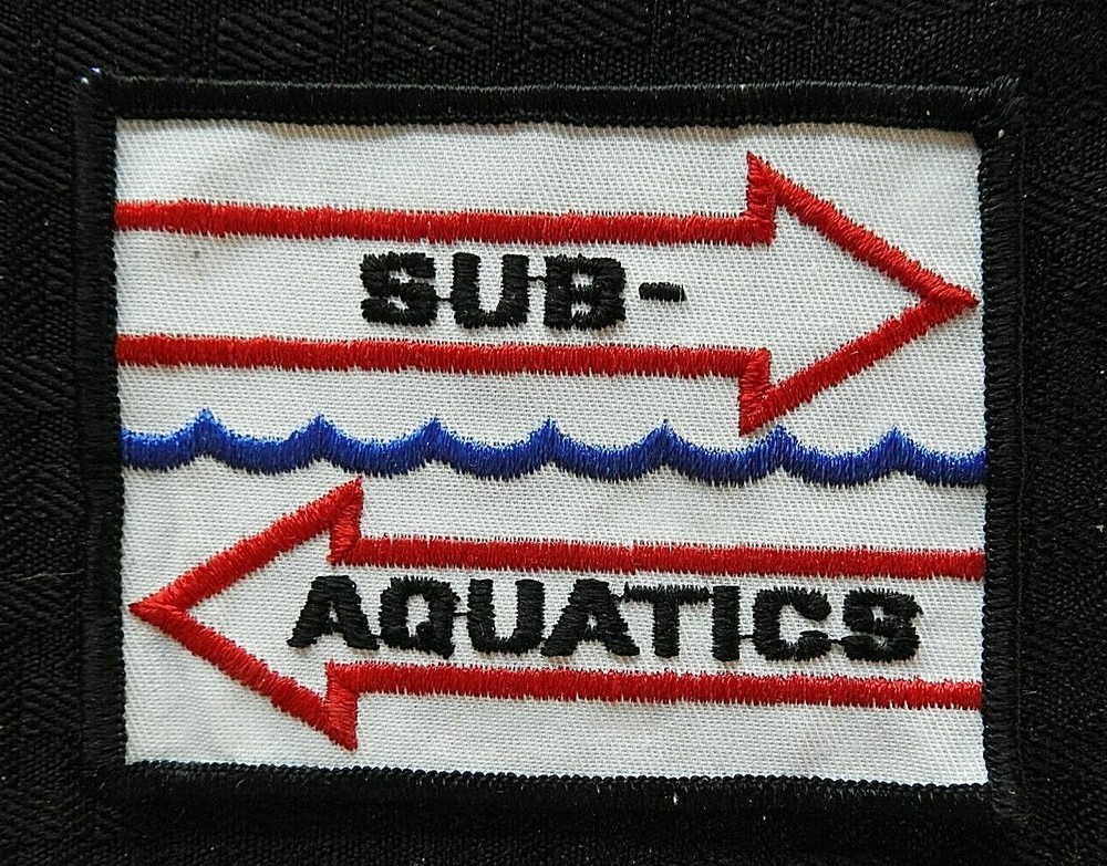 c.1972 "SUB AQUATICS" SCUBA DIVING PATCH DIVE SHOP EQUIPMENT