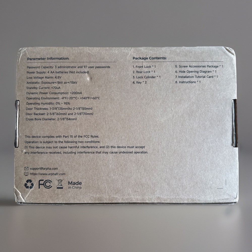 ARPHA Keyless Entry Smart Door Lock Auto Lock Keypad Deadbolt Digital Password