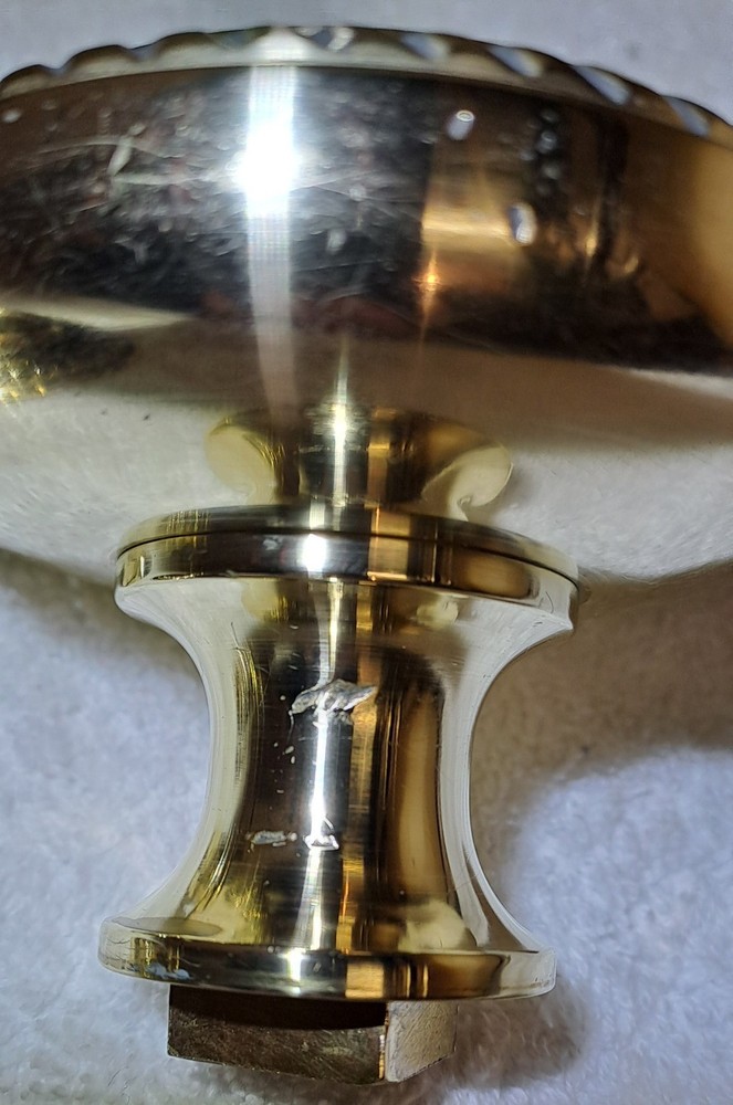 RECLAIMED RAW UNPROTECTED BRASS FRONT ENTRANCE DOOR CENTRE KNOB PULL HANDLE
