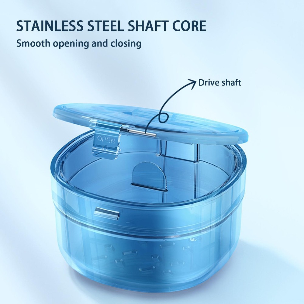 Denture Bath Case Portable Slim Leak Proof Soaking Container Tooth Box