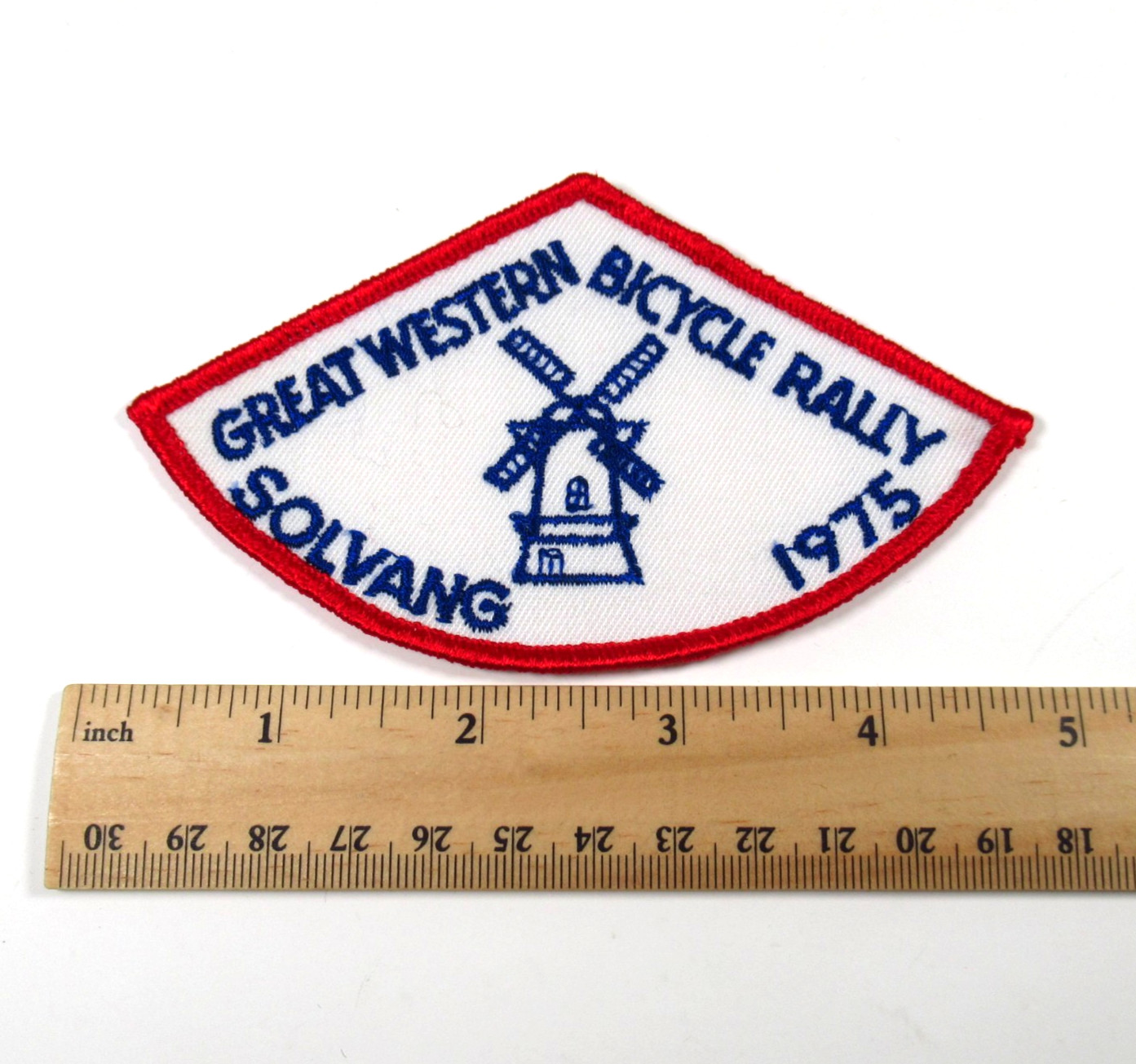 Great Western Bicycle Rally Solvang California 1975 Patch Vintage Sew On