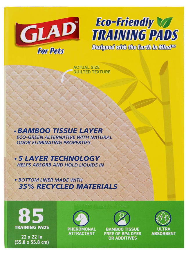 Glad for Pets Earth Friendly Training Pads, 85 - 22x22 in Puppy Pads