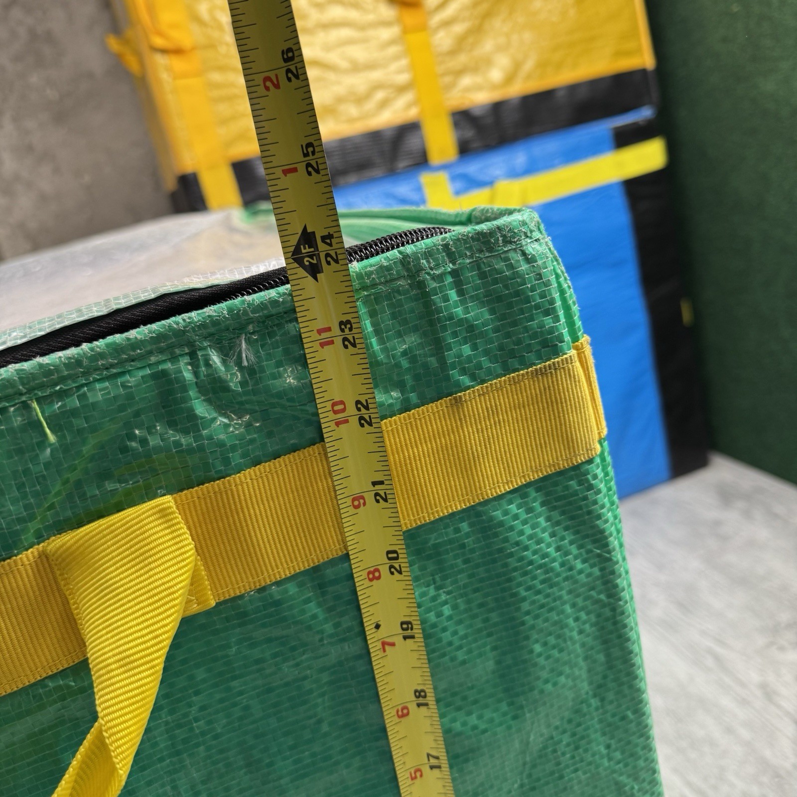 (2) AMAZON COURIER LARGE DELIVERY STORAGE BAGS 28x23x20 *2 TOTE LOTS* BUY BULK!