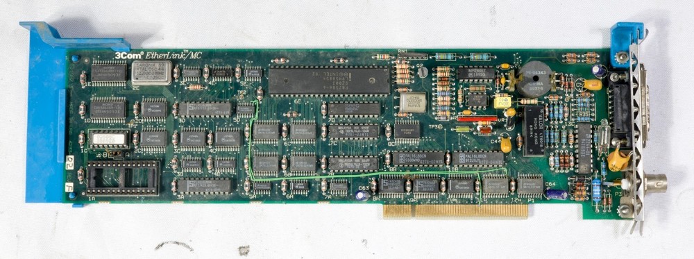 Vintage 3COM Etherlink/MC ethernet adapter 16 bit microchannel ISAD57