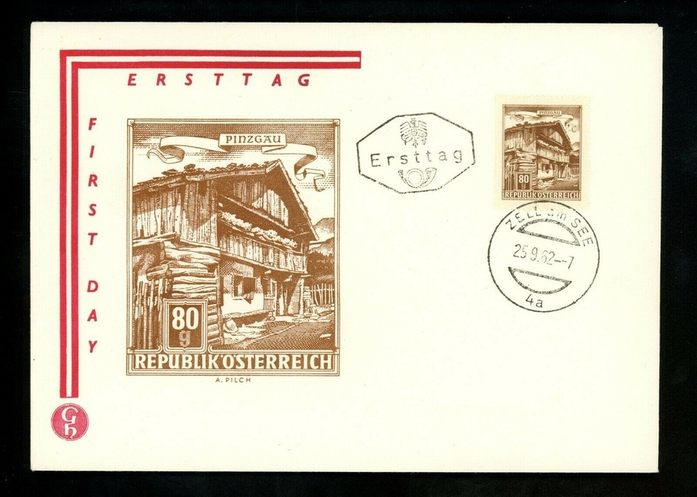 Postal History Austria FDC #692 Building Farmhouse 1962