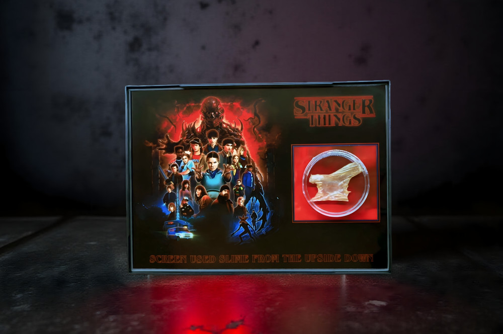 STRANGER THINGS PROP - SCREEN USED SLIME FROM THE UPSIDE DOWN - FRAMED