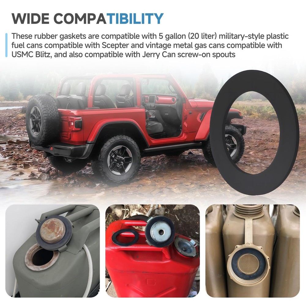 Jerry Can Replacement Gaskets Rubber Seals 5 Pack