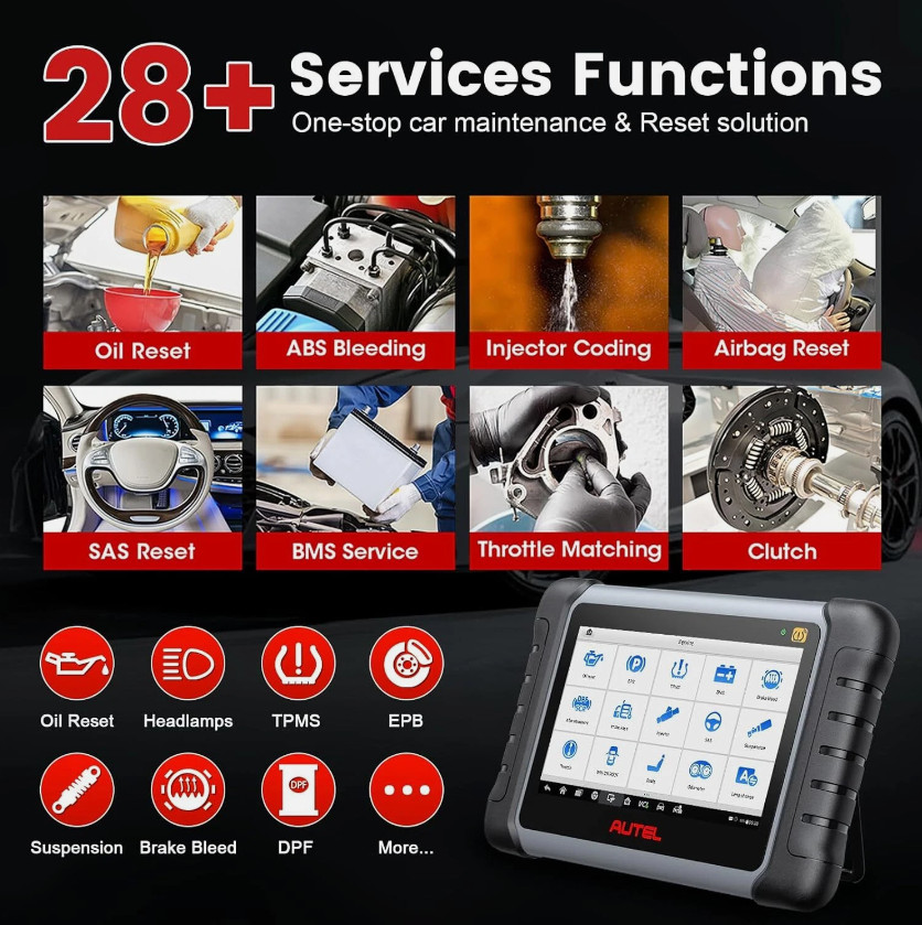 Autel Scanner OBD2 MK808Z-TS Automotive Diagnostic Code Reader Bi-Directional