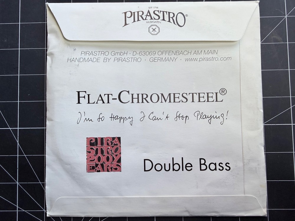 Pirastro Flat-Chromesteel Bass Long E String NEW! READ